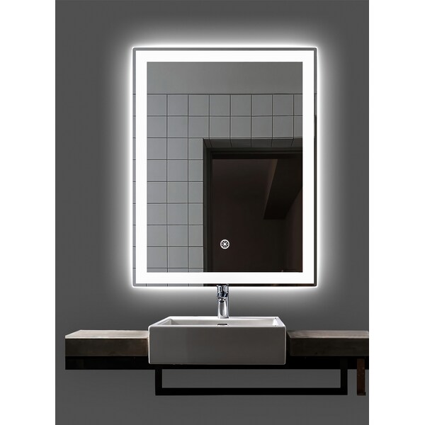 Ketcham 36 "H x 30 "W, LED Mirror , Mirror , Aluminum , RAD-3036P